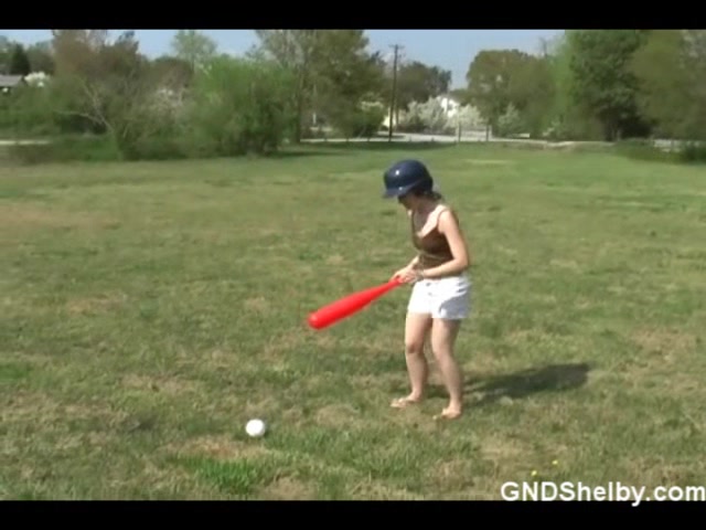 Shelby playing baseball - GNDShelby