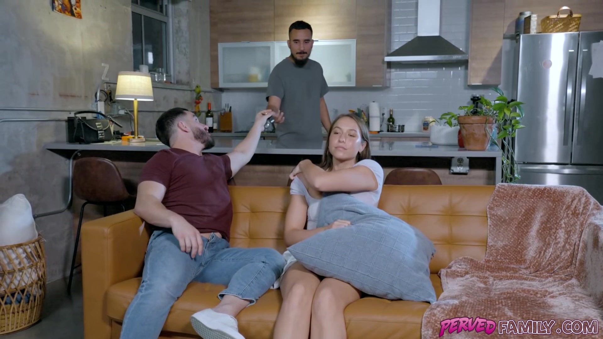 Quick, he's gone! Ah you suck my dick so well