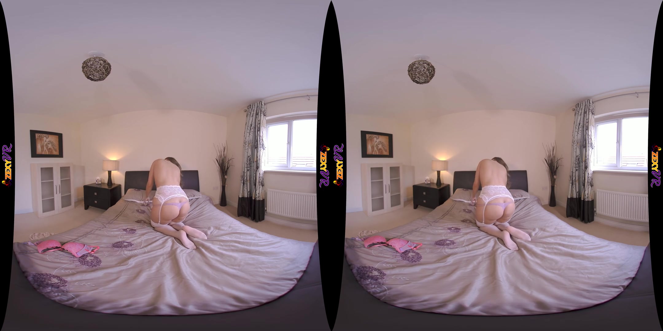 Bed Invitation - Busty Babe Solo Striptease - SexLikeReal