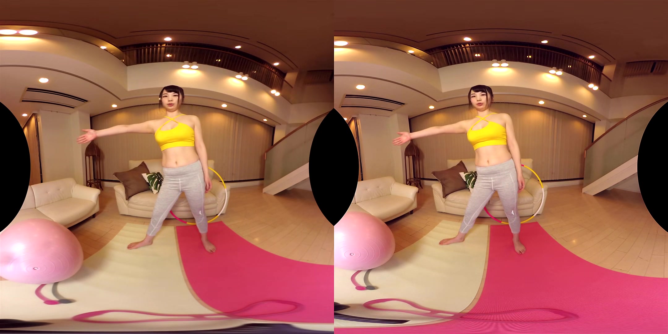 Unable To Focus During Our Private Lesson - Asian Babe Bikini Workout Tease