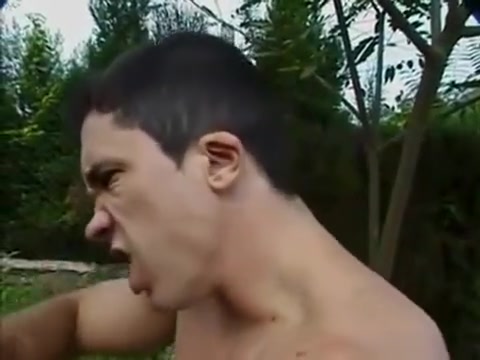Outdoor latina lady-man fuckling