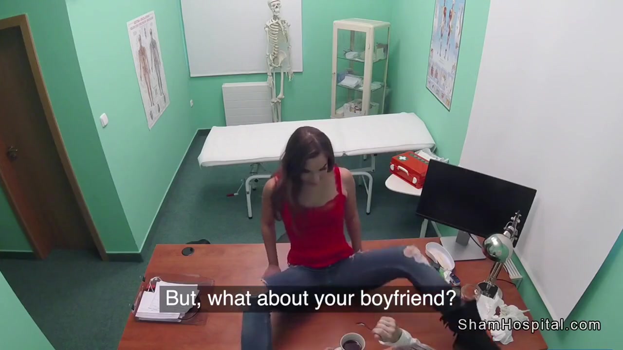 Stunning Brunette Sucks Doctors Big Cock