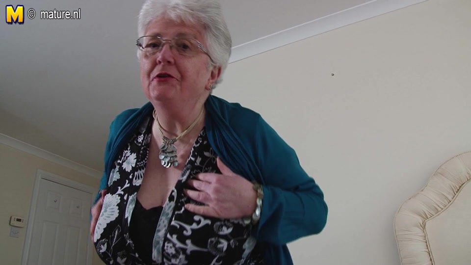 Big Breasted British Granny Playing With Herself - MatureNL