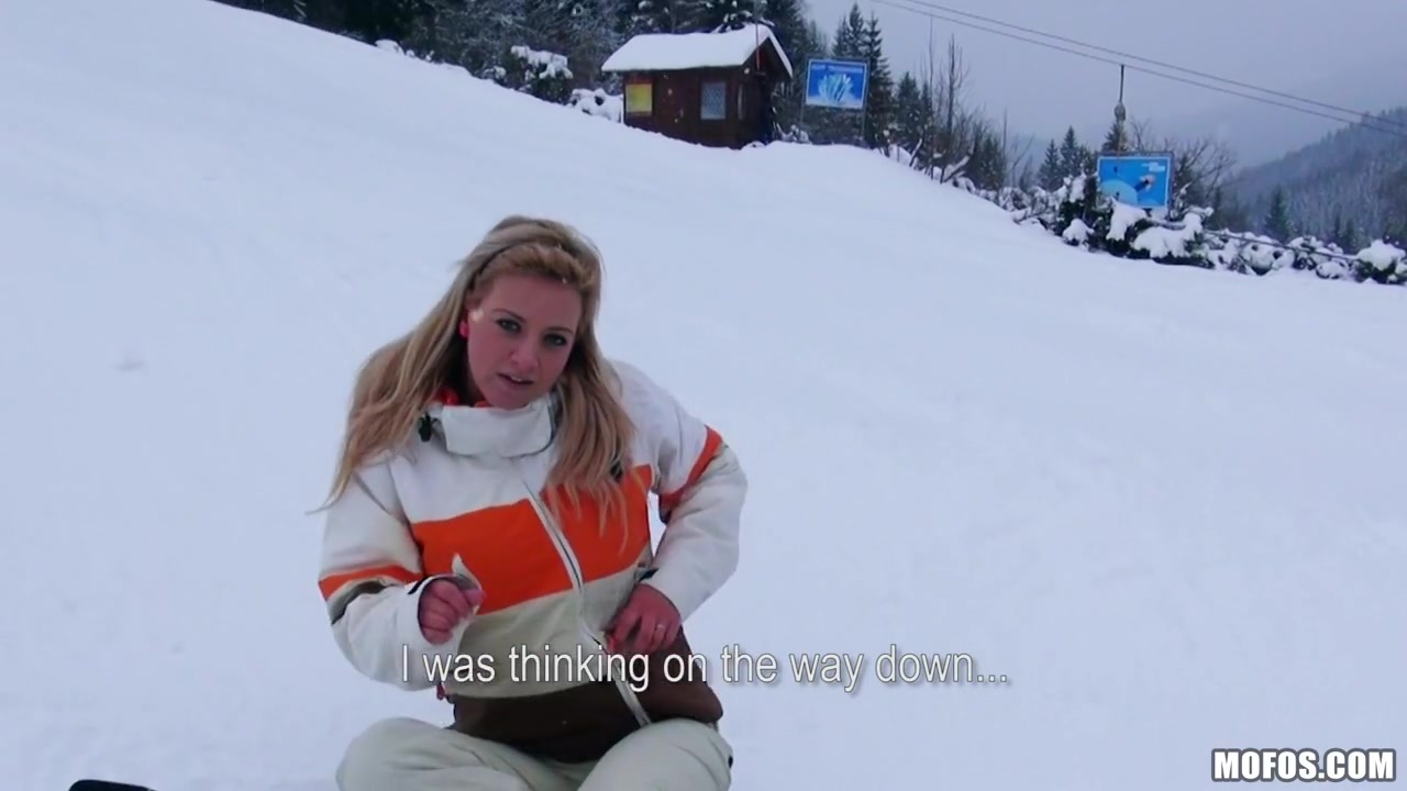 Nathaly Teges - Flashing Double-D's Whilst That Babe Skis