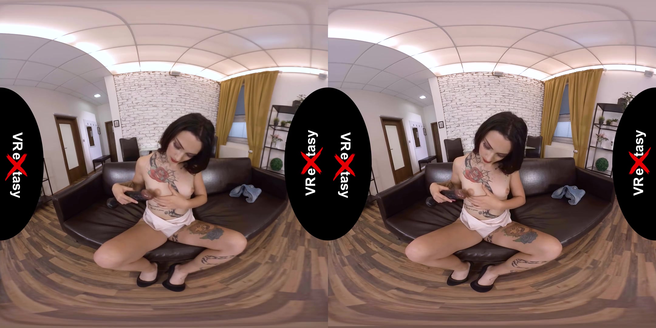 Sharlotta Plays with Big Dildo; Horny Amateur Alt-Girl Solo