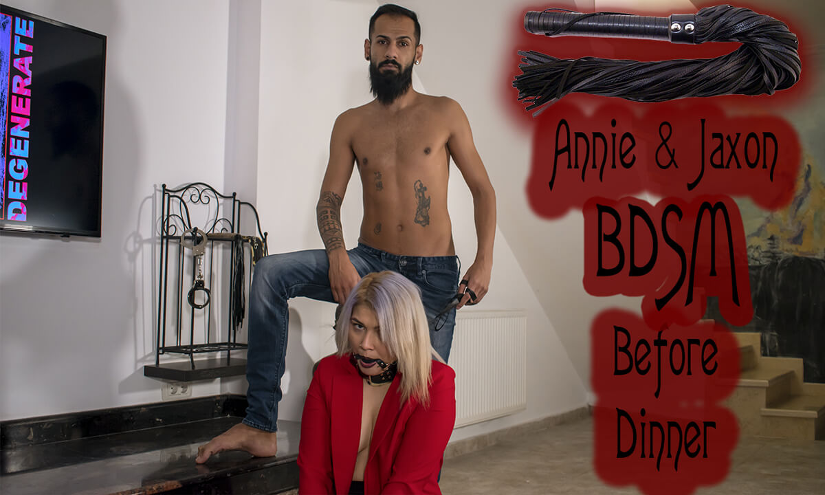Annie & Jaxon BDSM Before Dinner - Amateur Bondage and Servitude Training Session