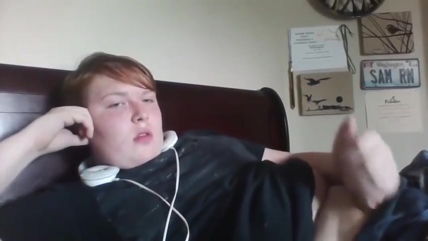 Fat Red-haired Twink, Who Masturbates, Then Ejaculates On His Belly