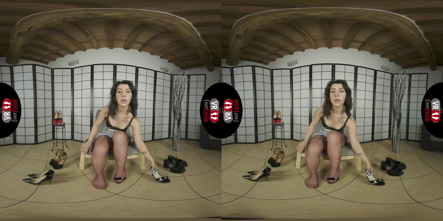 Powerful Girl Molli Loses All Of Her Clothes In VR Apart From Her Favorite Red Pantyhose - VRFootFetish