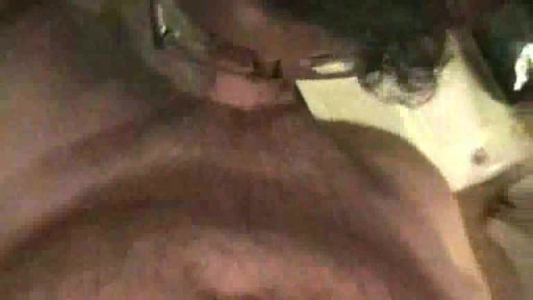 This Ebony has a seductive look on her face when she sucks dick