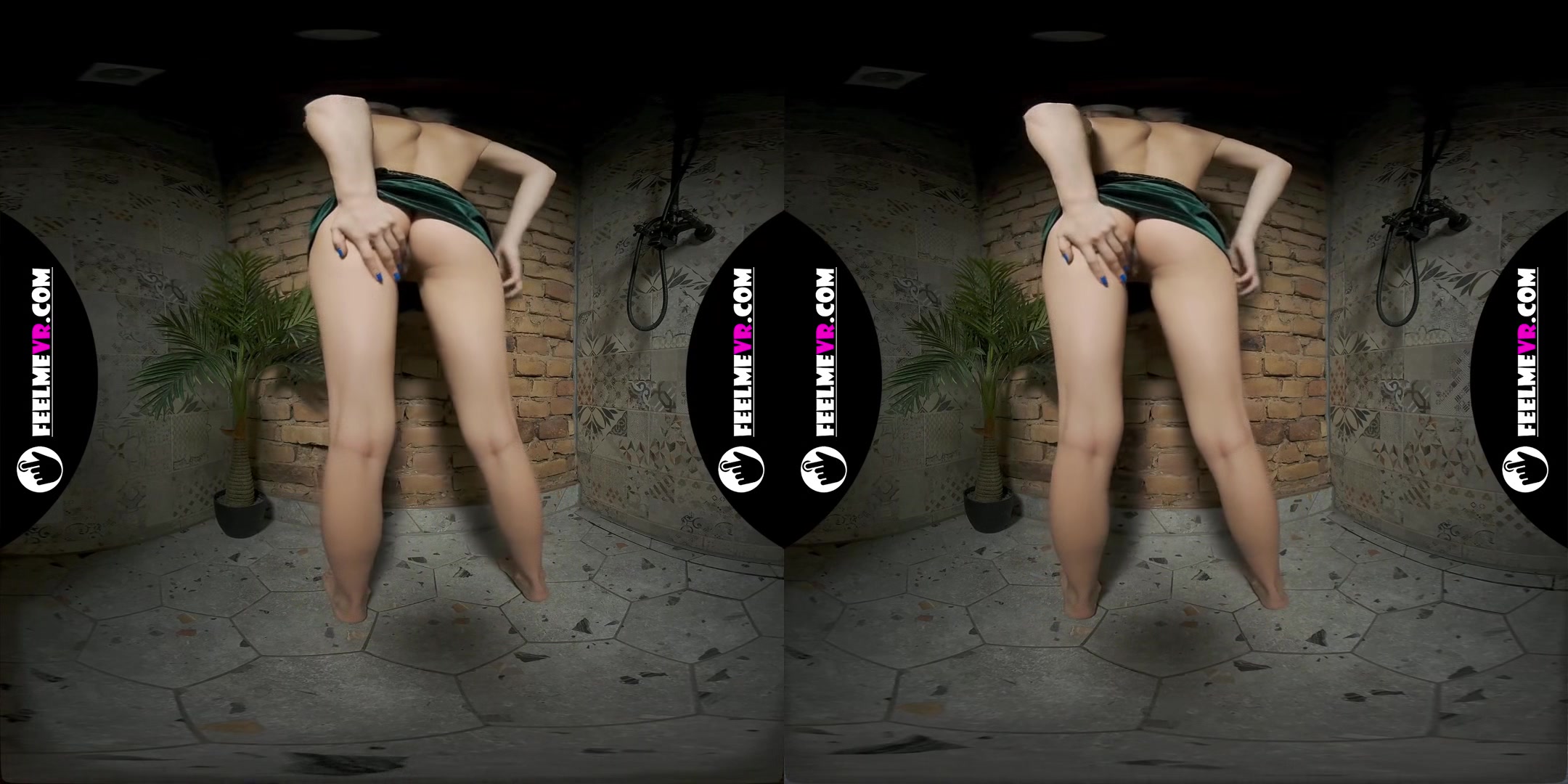 Virtual reality Nico nude oil self massage