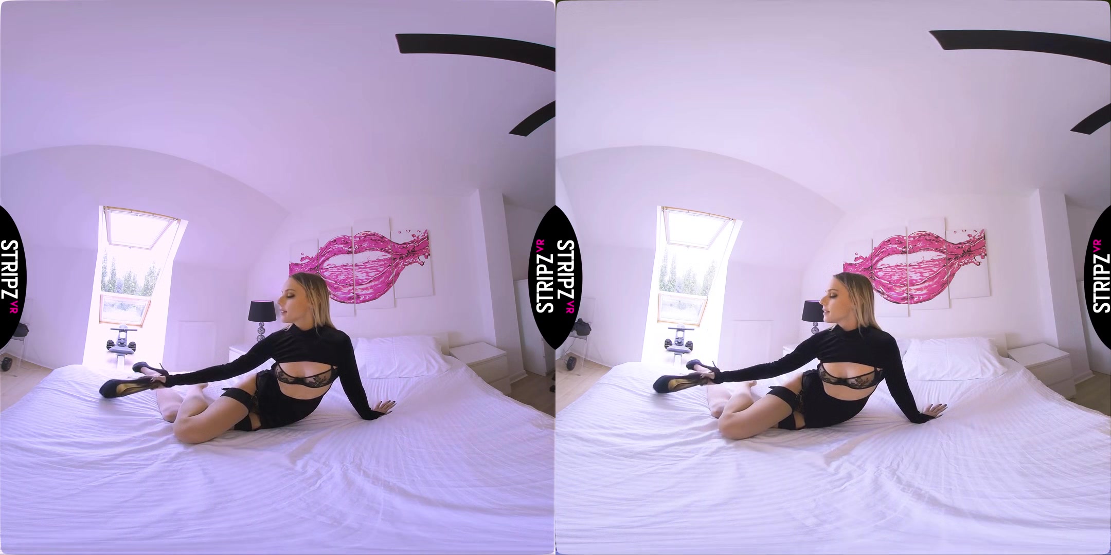 Get In My Knickers - British Babe Striptease in Black Lingerie