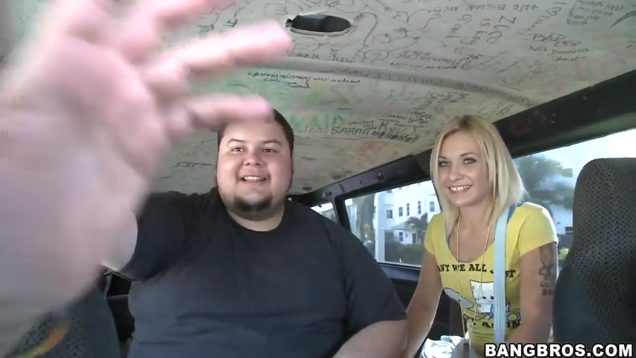 Blonde Star has fun in bang bus