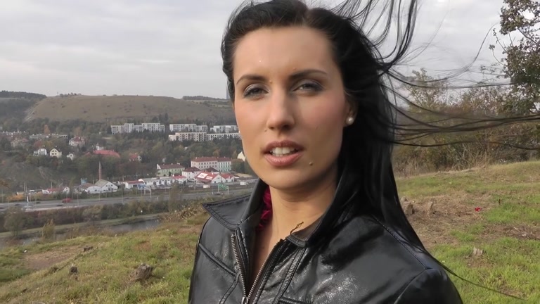 Outdoor fuck with a nasty brunette