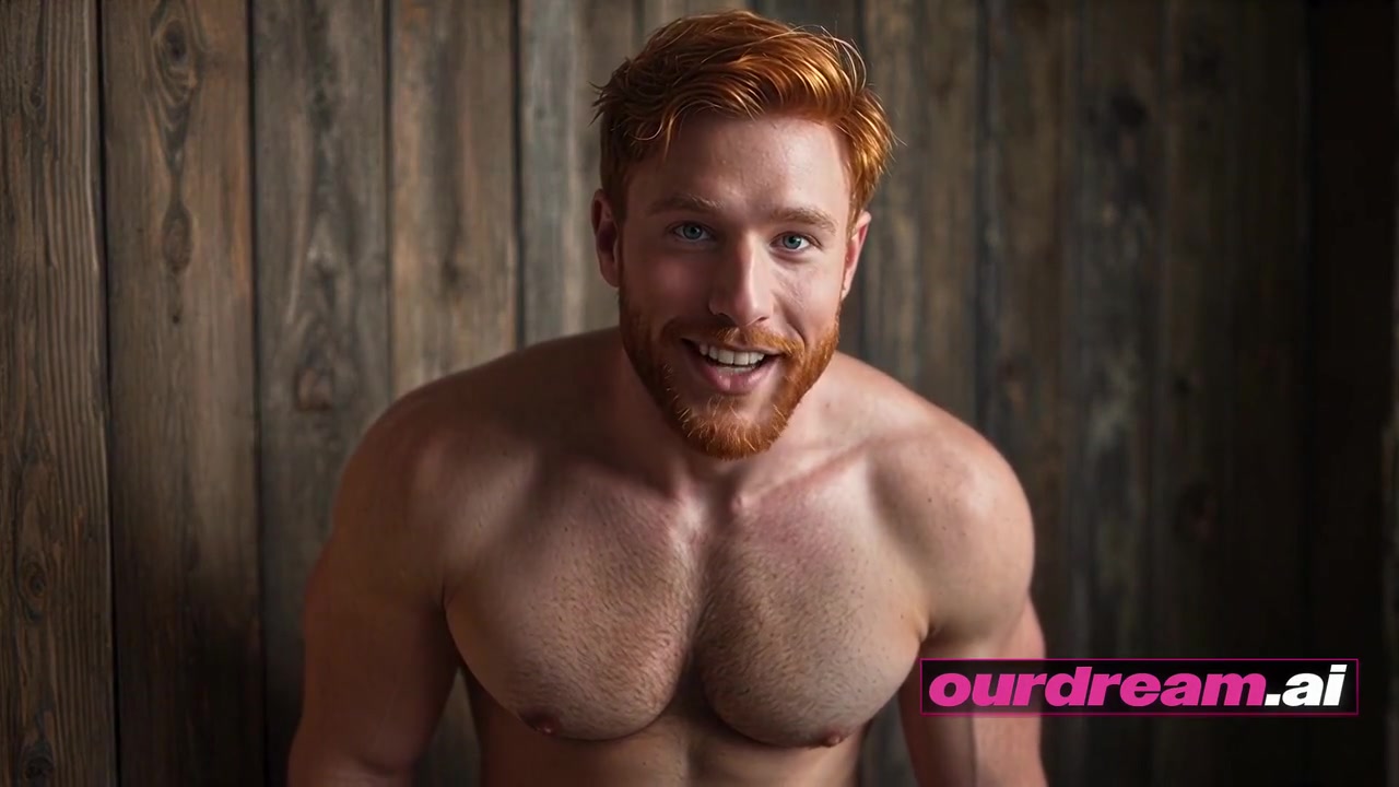 Ginger Bear Takes A Thick Cock Against The Cedar Slat Wall