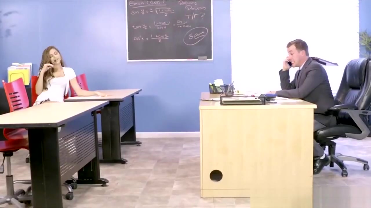 Horny vixen Nina North sucks and fucks her professor