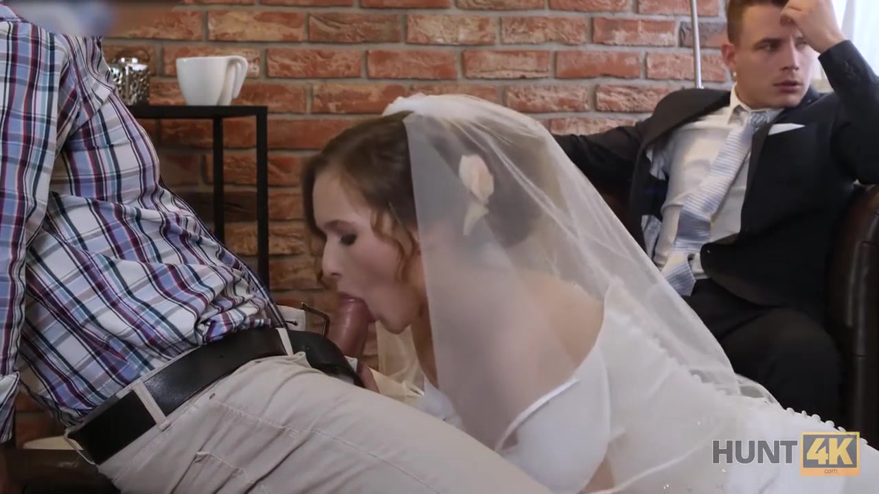 HUNT4K. Cute teen 18+ bride gets fucked for cash in front of her groom