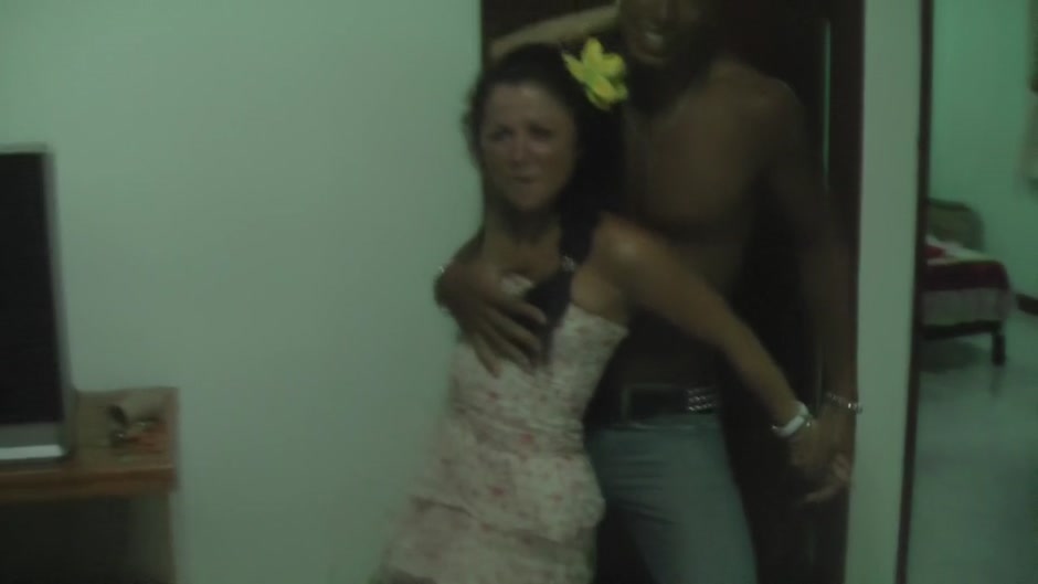 Bella Margo in strip party in a hot vacation porn video
