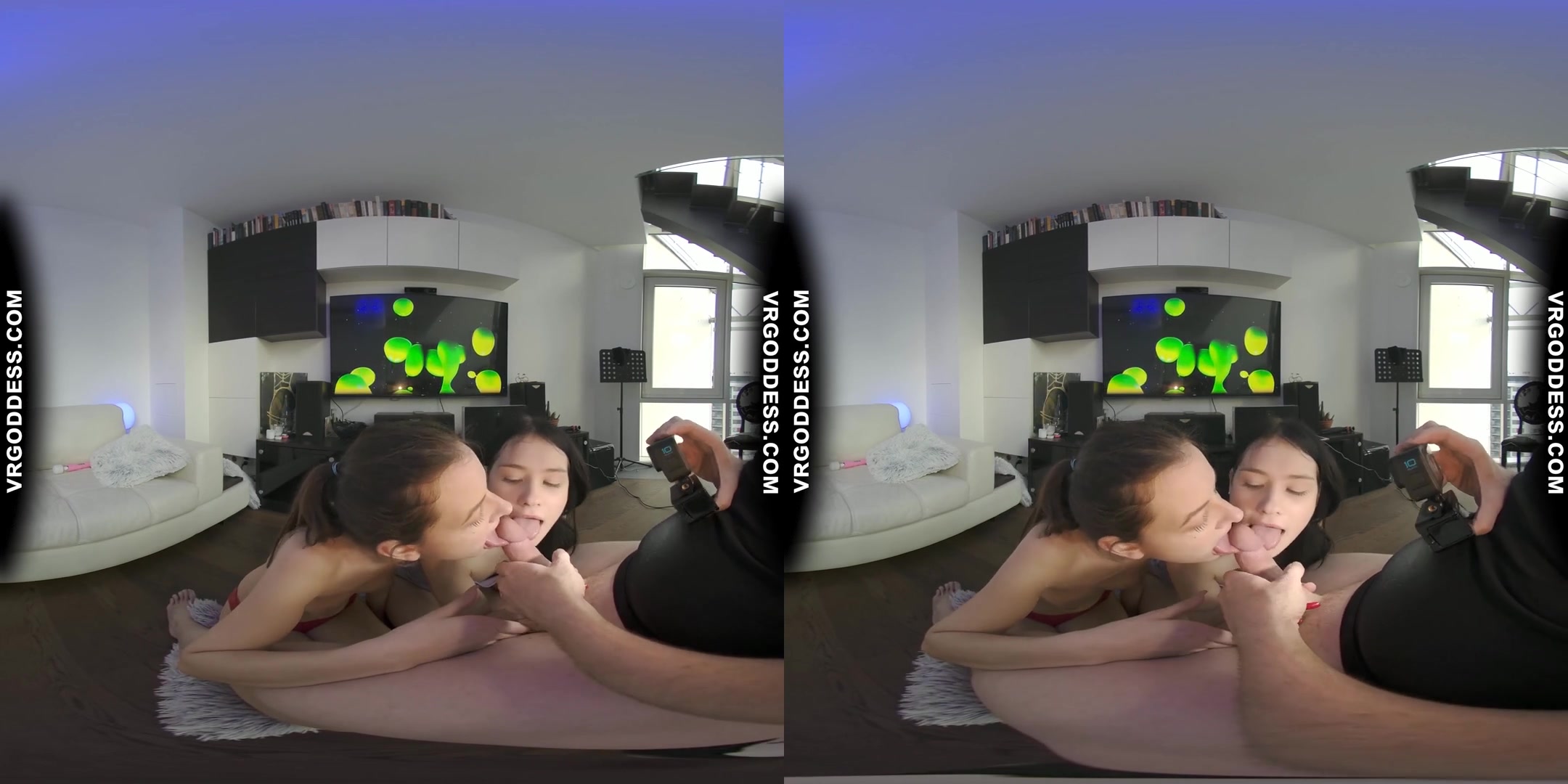 Double Blowjob Between The Scenes From Gorgeous Cumplaying Girls Matty And Rebeka Ruby