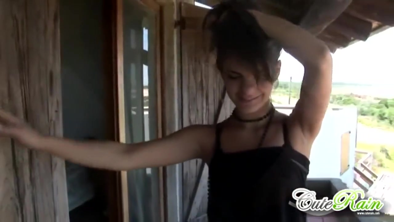 Gorgeous teen 18+ Cute Rain Does A Striptease
