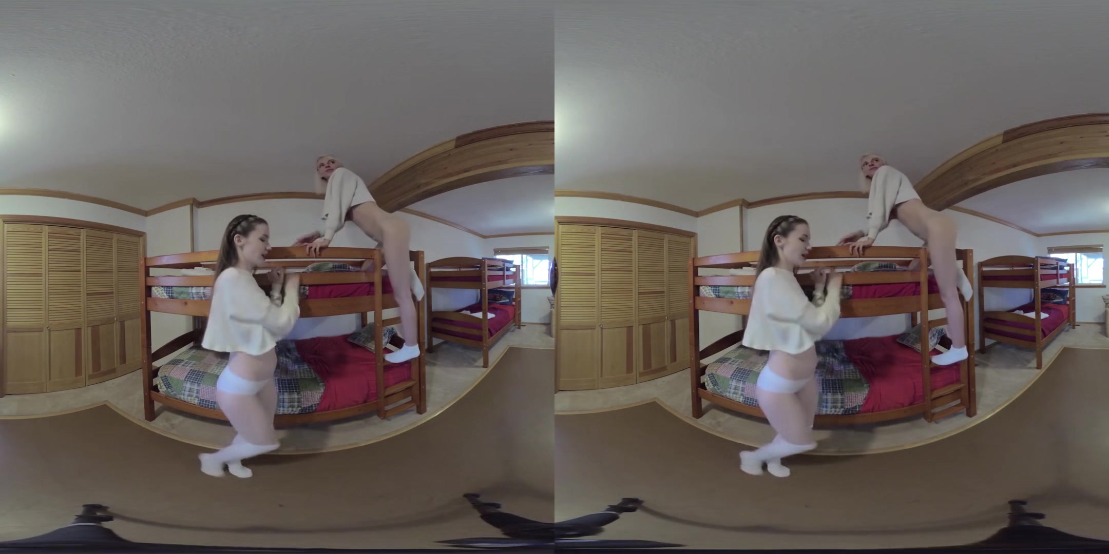 Happy Campers - Two Amateur Teens in a Striptease