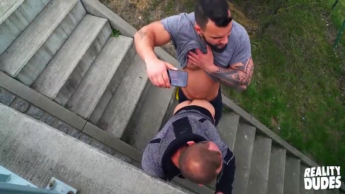 Jerome & Marty Take Their Time To Pleasure Each Other Next To A Public Road 6 Min