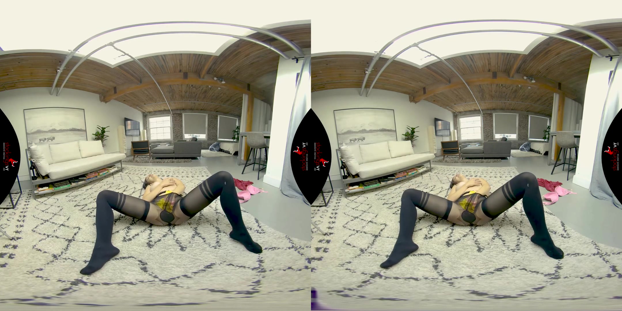 I Am Wearing Your Wife's Panties - Sexy Brunette Leg and Stocking Fetish VR