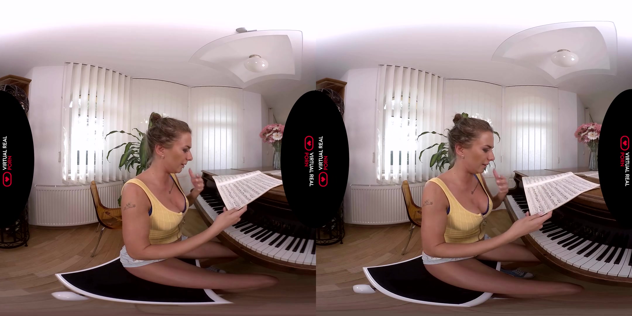 Sandra Wellness in Solo Piano - VirtualRealPorn