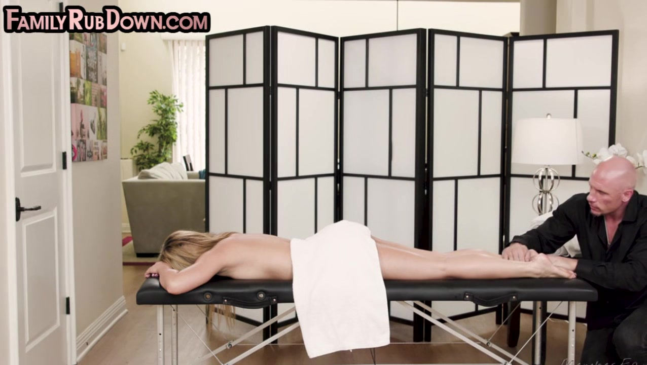 Stepdad fucks his stepdaughter during a hot massage