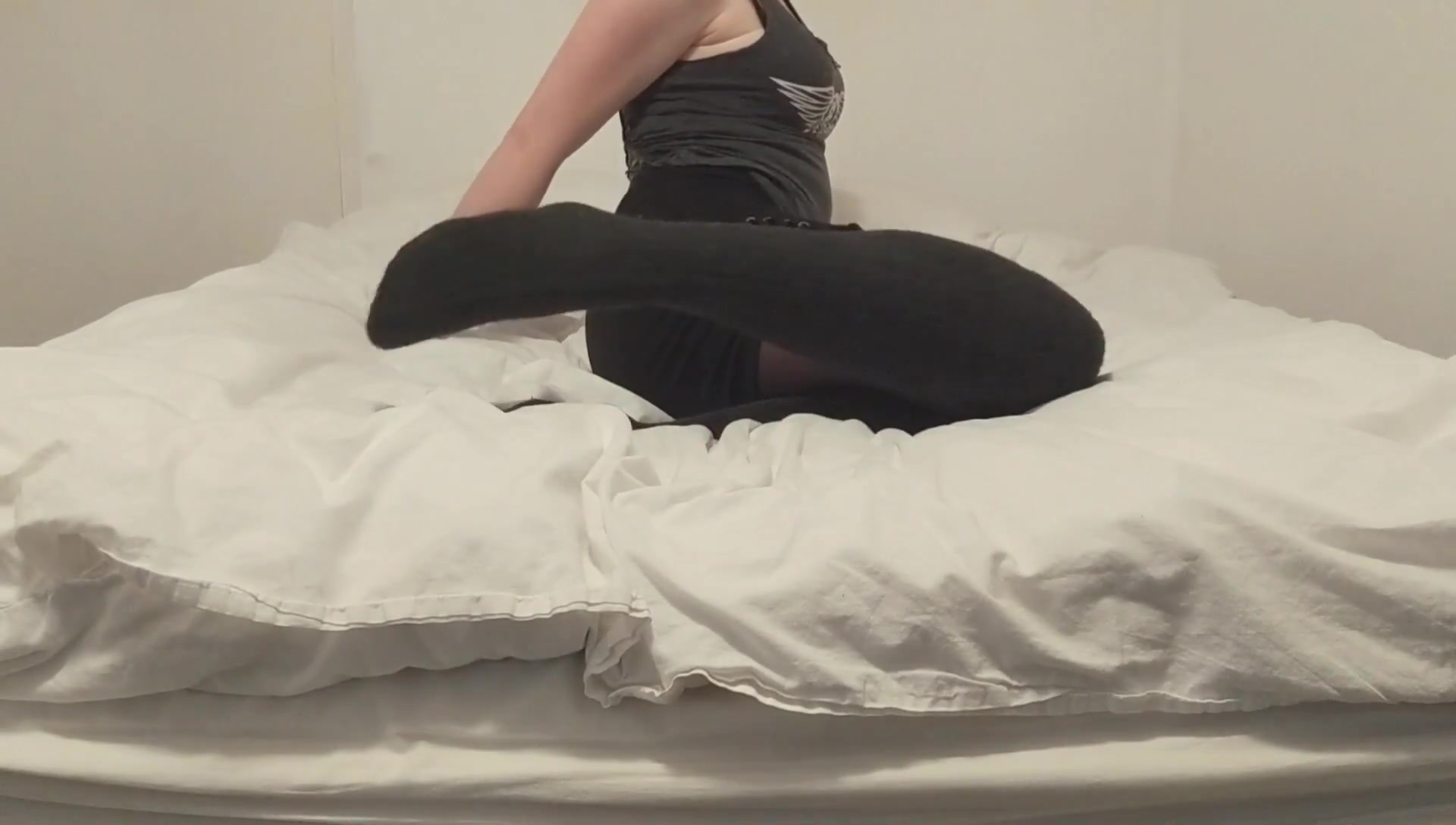 Knee High Socks And Nylon Tease