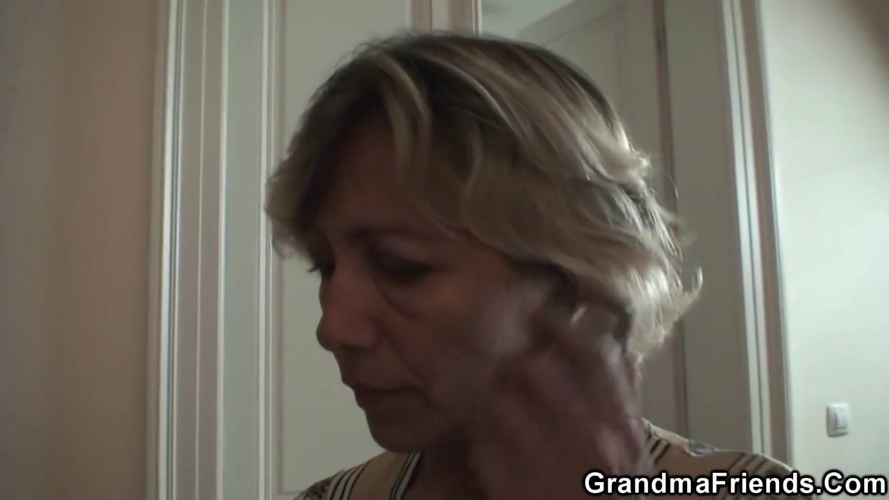 Two Guys Have Fun With An Old Woman