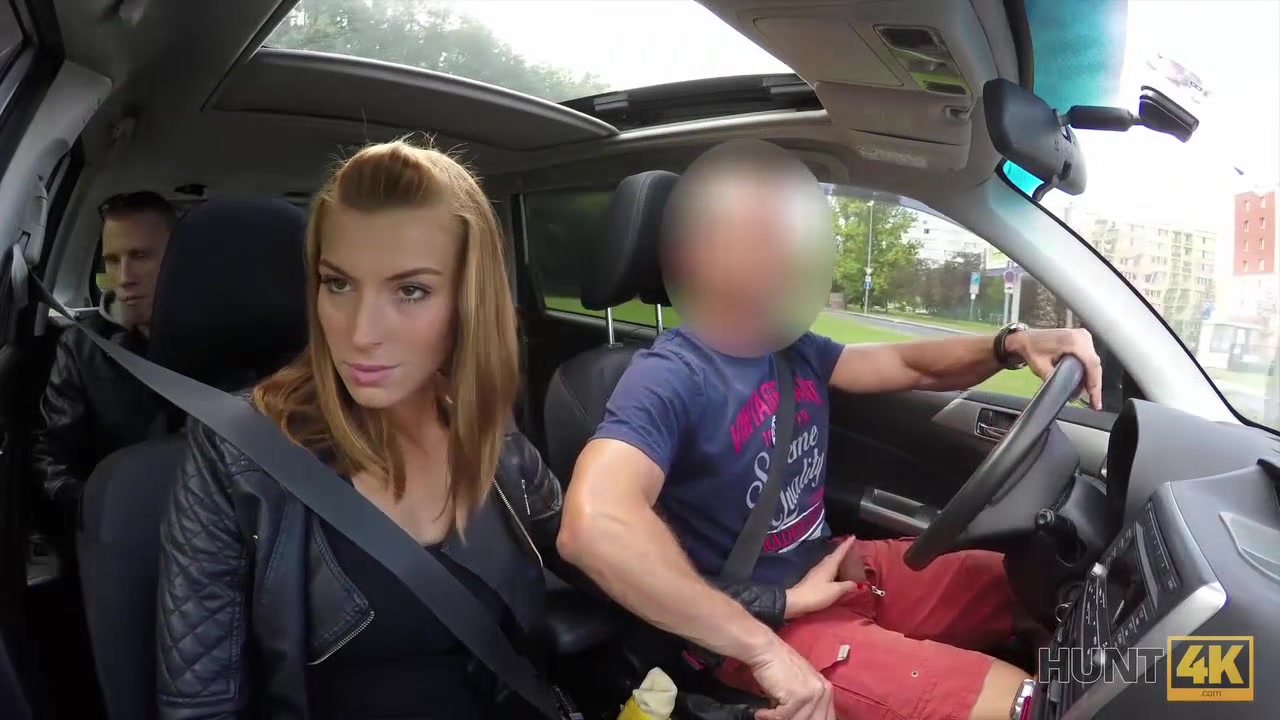 HUNT4K. Hottie has crazy sex for money in the strangers car