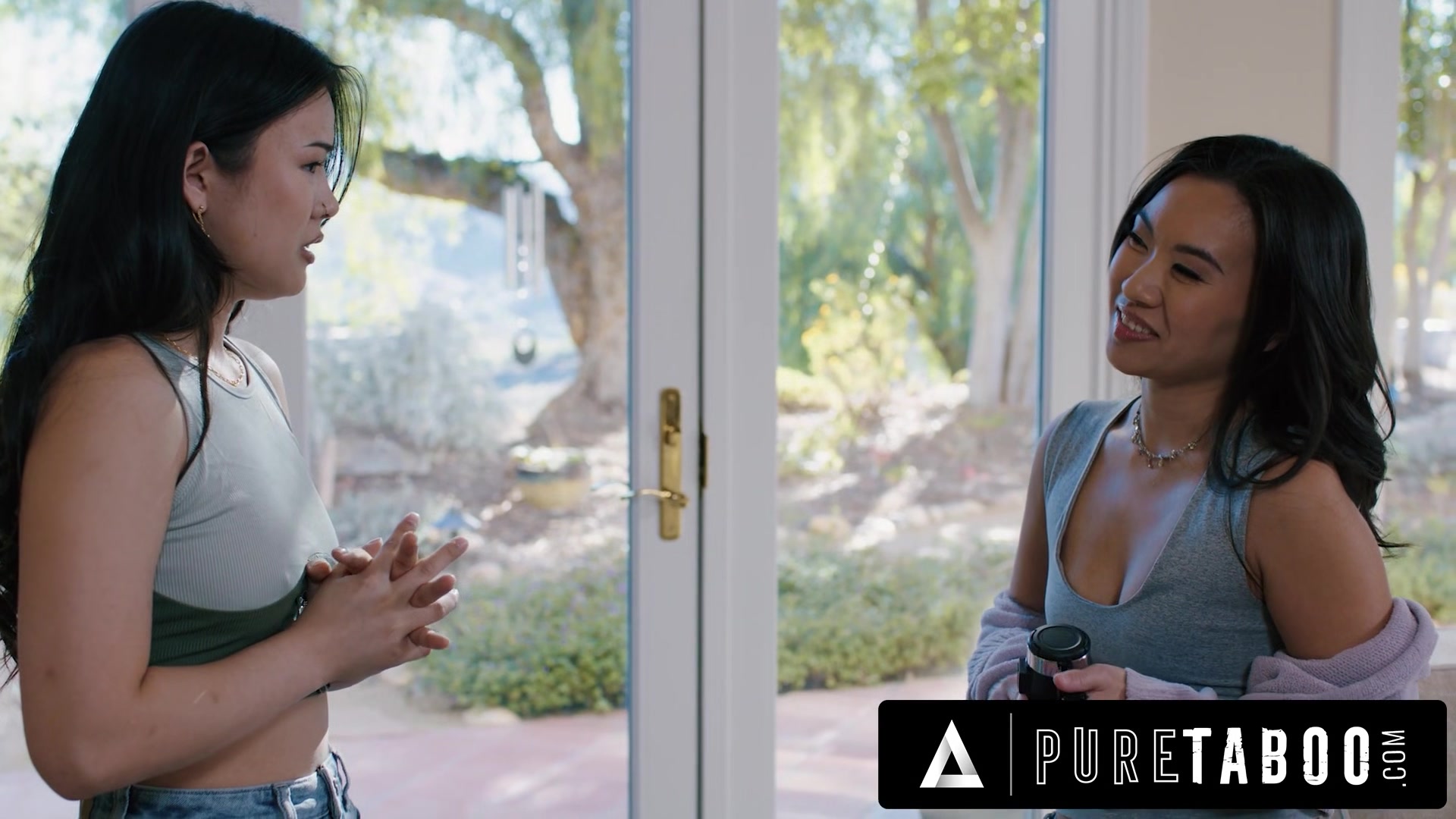 PURE TABOO Shocked Lulu Chu Discovers BDSM Sex Tape From Neighbors Seth Gamble & Kimmy Kimm