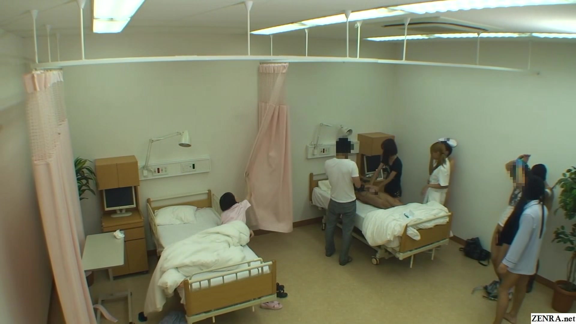 Japanese CMNF naked hospital prank TV show