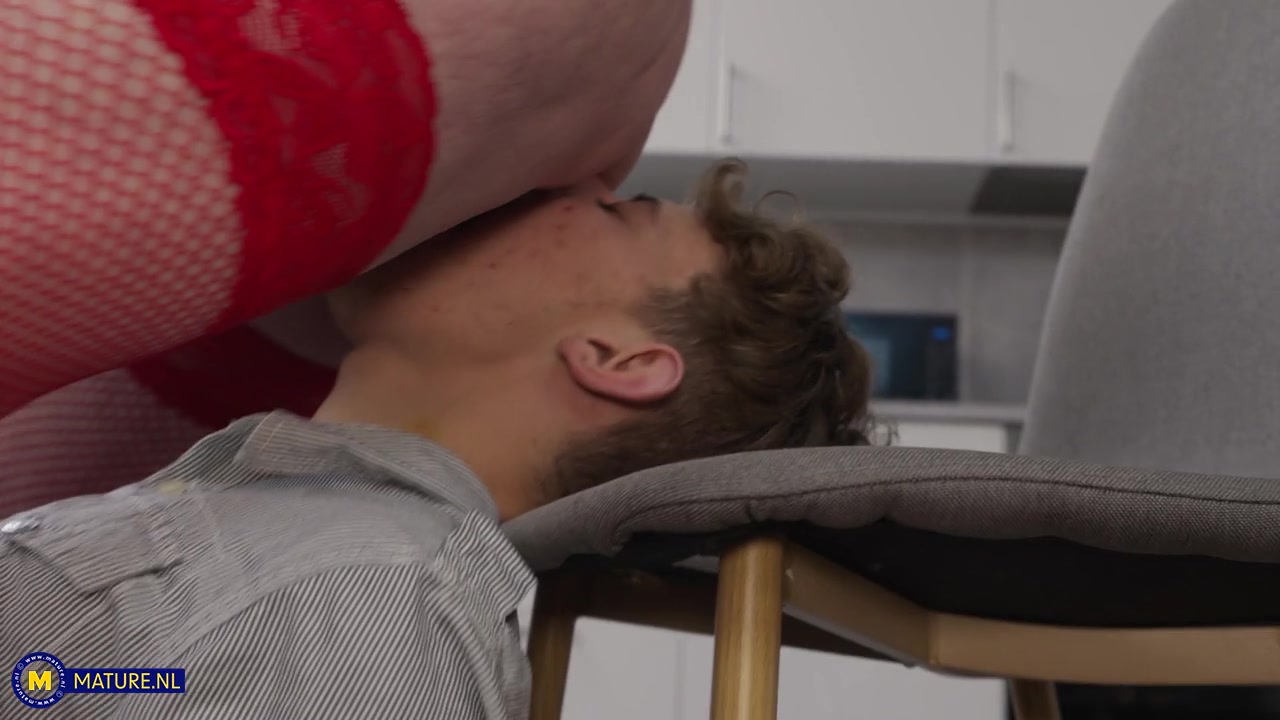 Curvy 72 Year Old Granny Noretta Seduces Her Grandson's Best Friend To Fuck Her Hard On The Couch