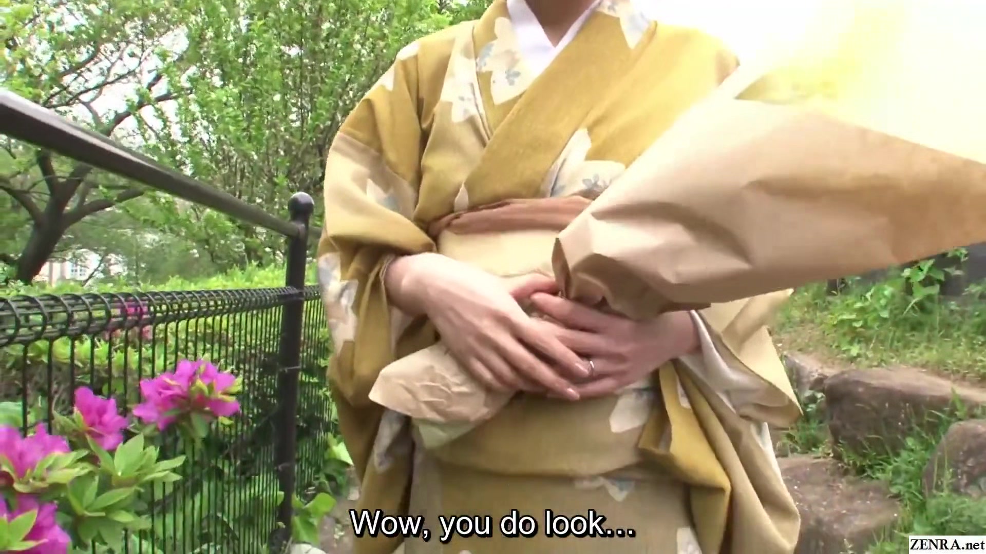 Japanese wife in kimono flower arrangement private class leads to sex