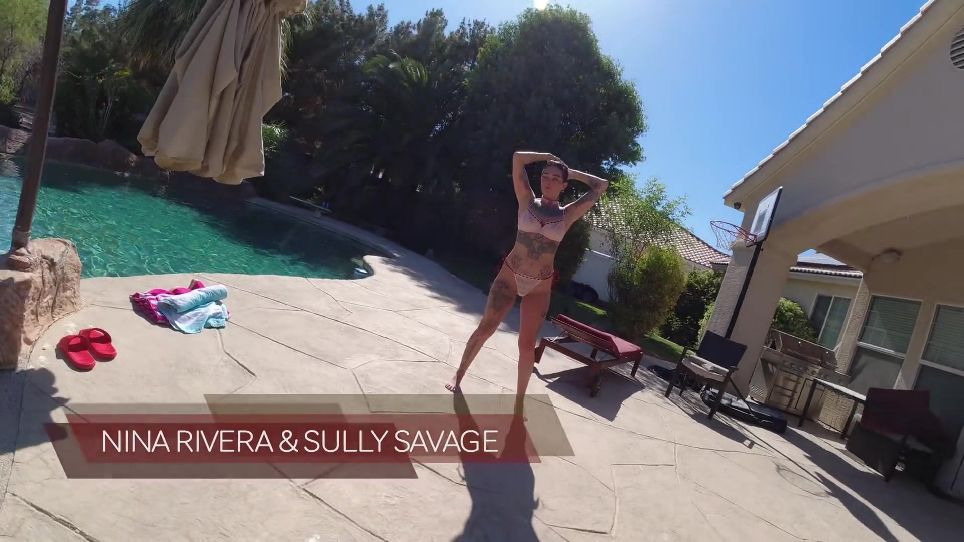 4k Superhot Lesbian Pool Fun With Nina Rivera And Sully Savage Pt1 - Superhotfilms