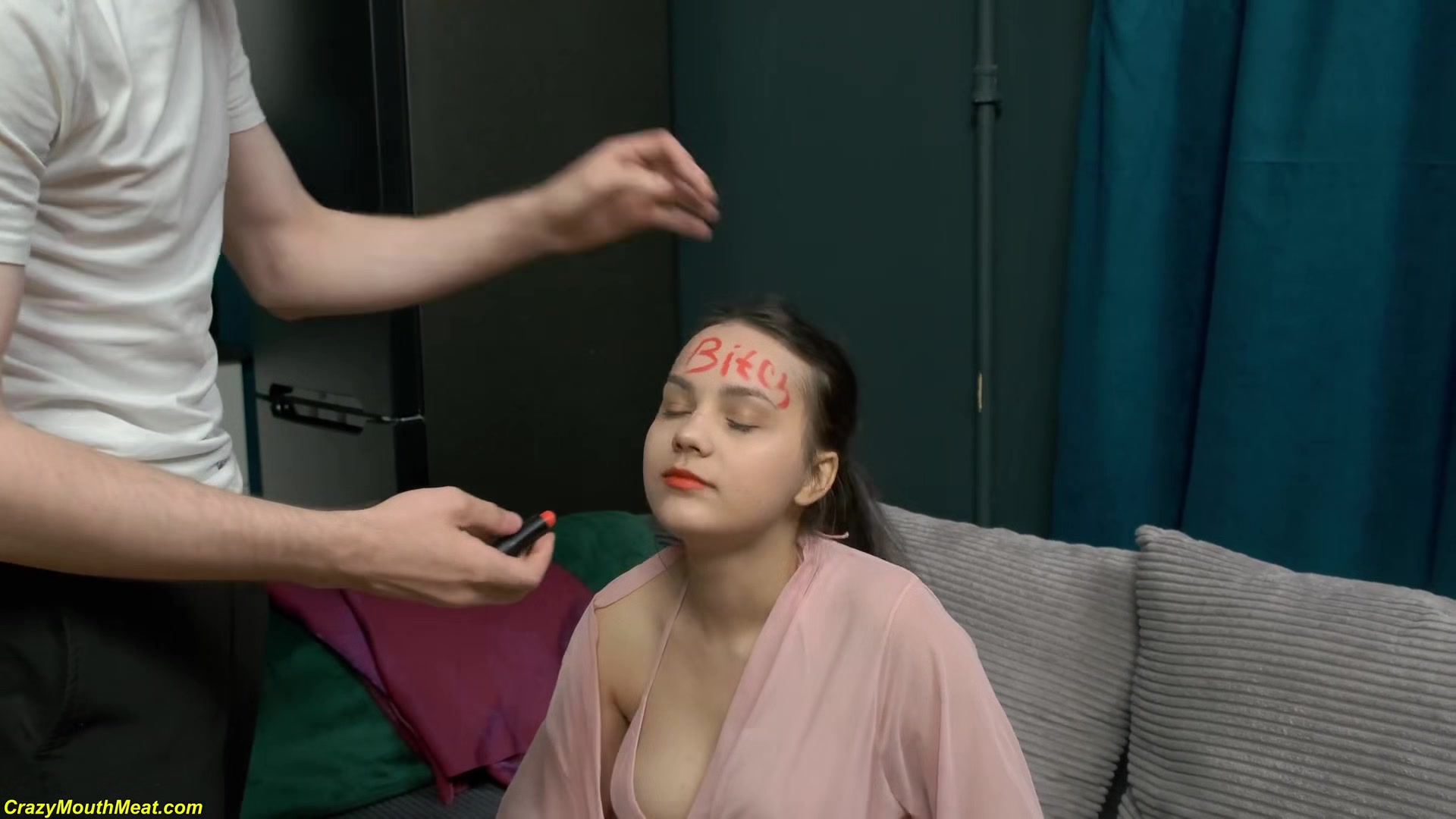 Chubby 18 Y.O Teen Swallows A Cock Completely