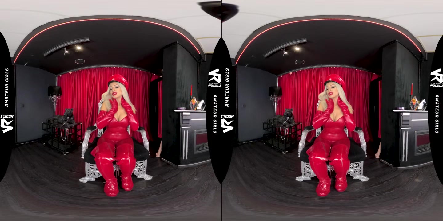 Red Leather Mistress Giving Jerking Off Instructions - VRVids