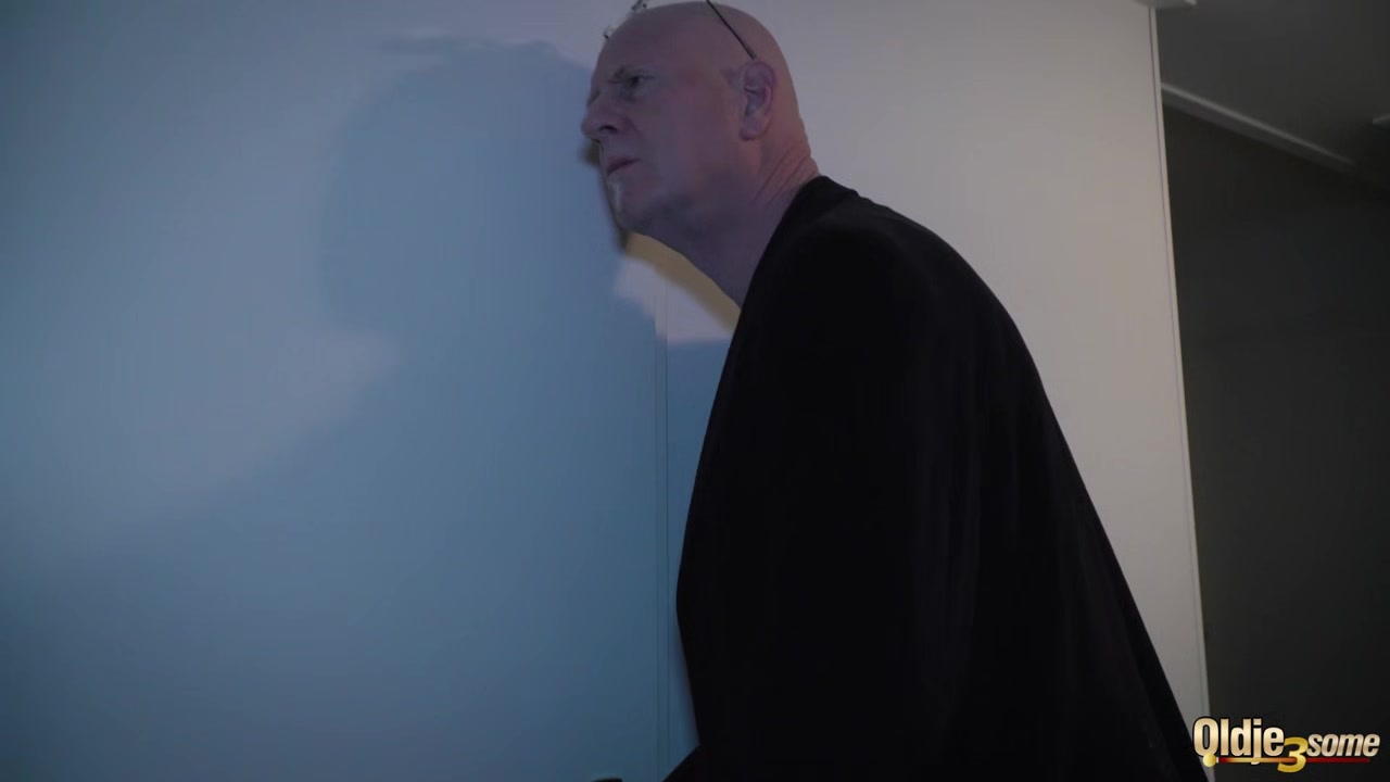 Lesbians offer an old guy the fuck of his life
