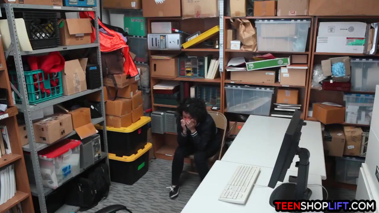 Busty teen 18+ Shoplifter Fucks The Security Guard For Free
