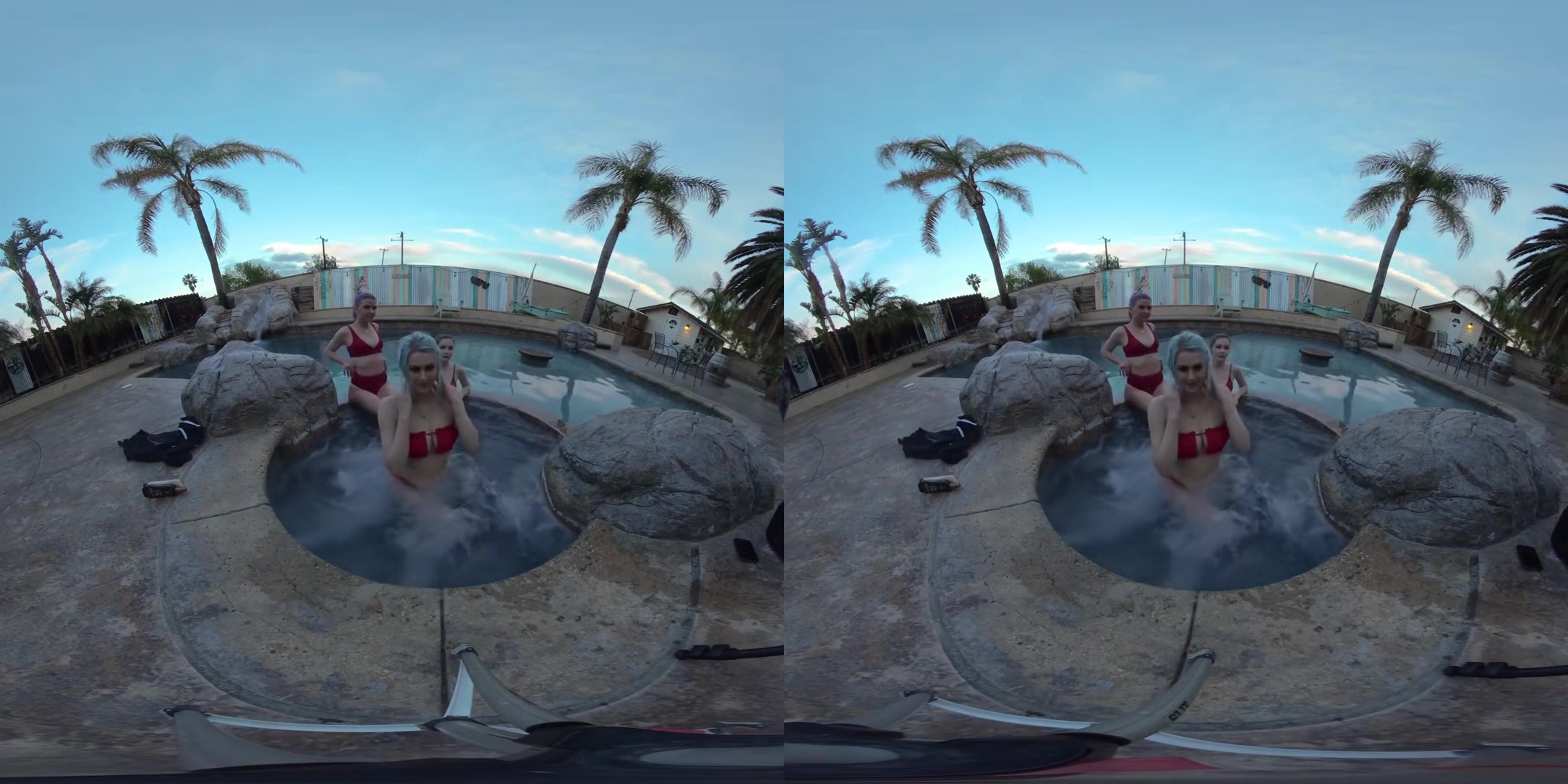 Hot Tub Voyeur - Emily Bloom and Amateur Babes Teasing in the Tub