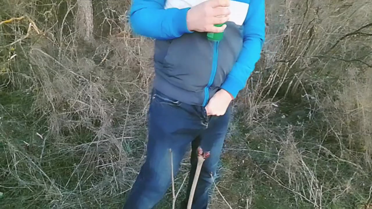 Drinking Beer And Peeing Outdoor 60fps