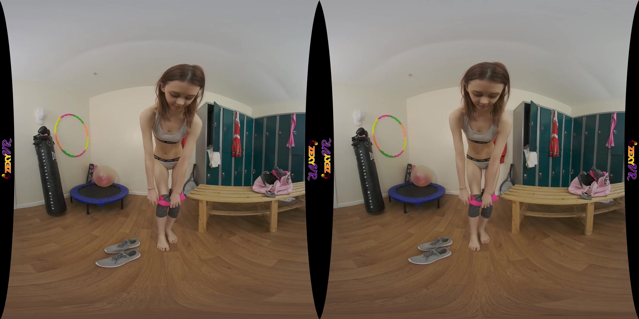 Locker Room Libido - Cute Redhead Solo Striptease