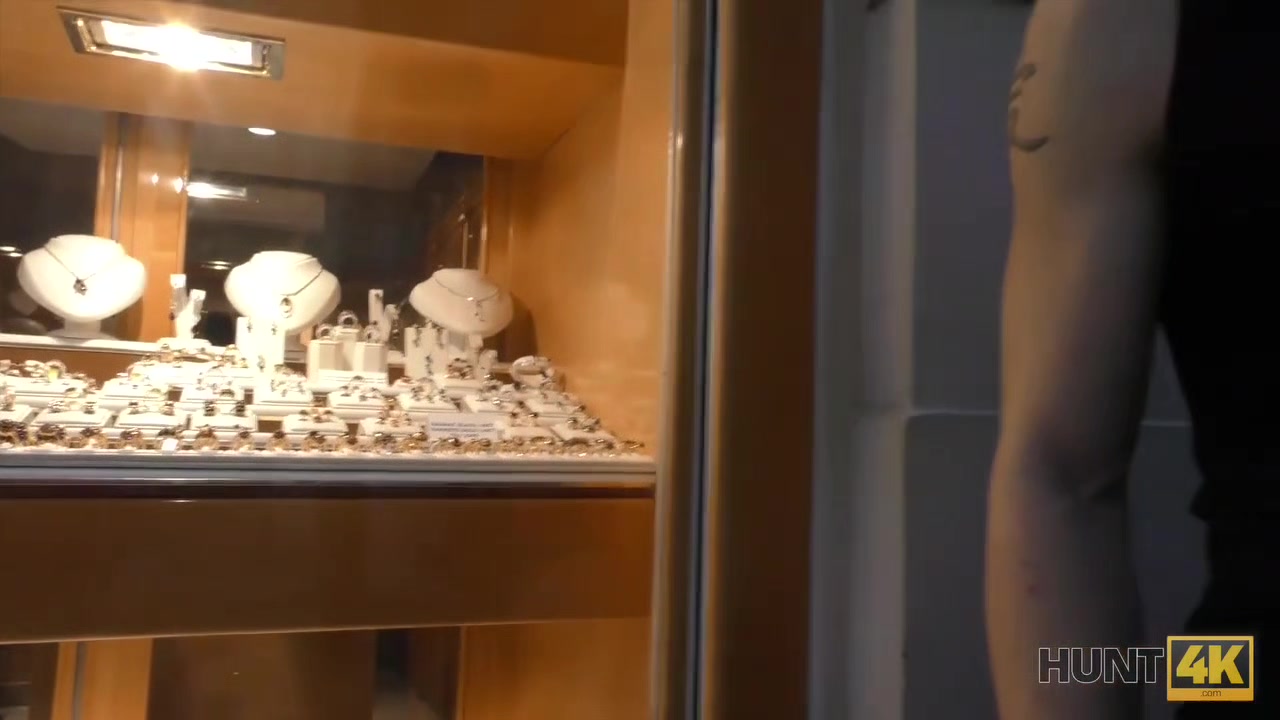 HUNT4K. Pretty brunette fucked by stranger to earn cash for ring