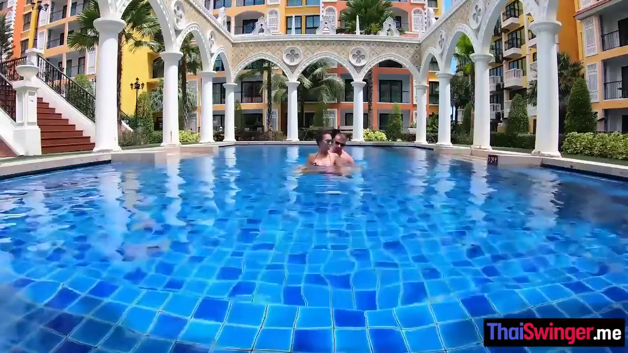 Pool Time With Horny Big Ass Asian teen 18+ Before She Enjoyed Passion Massage
