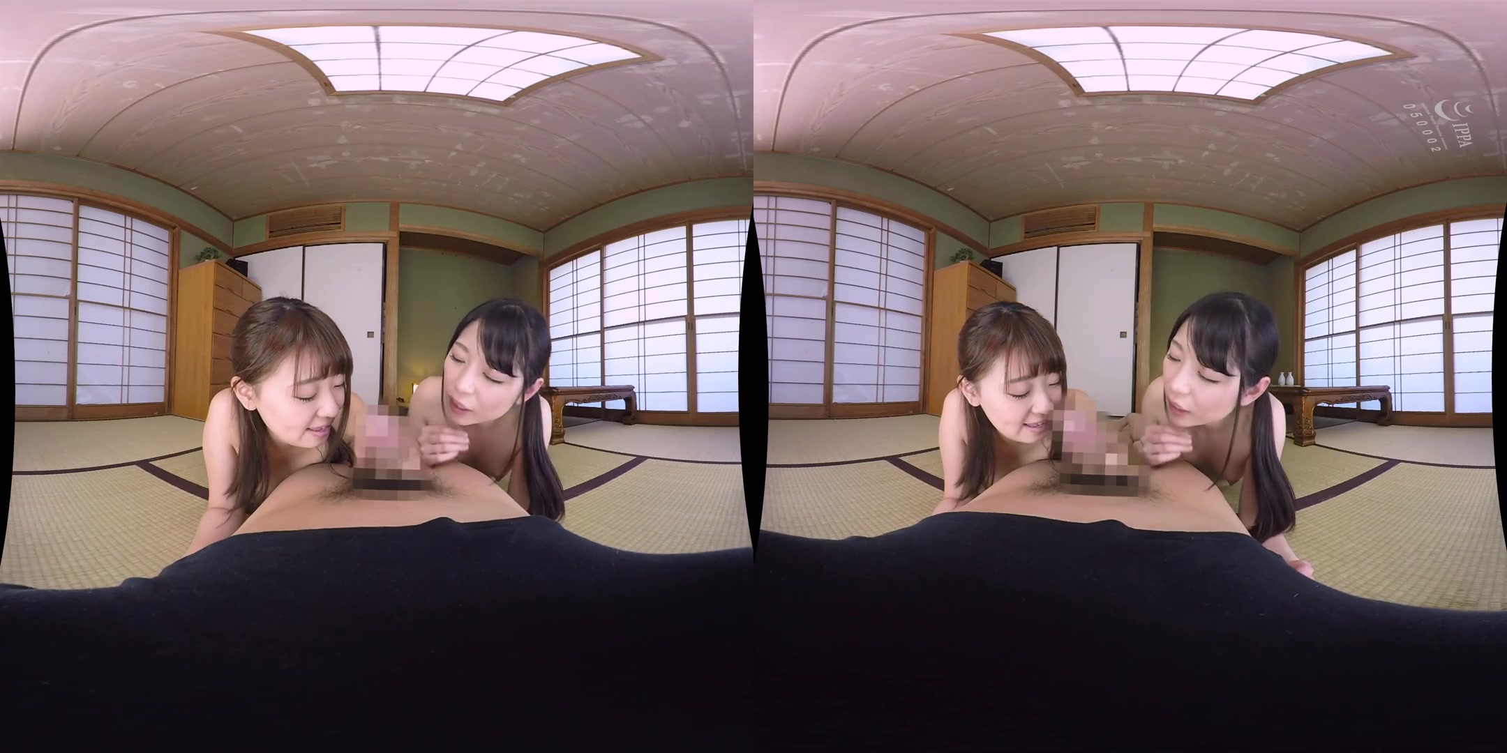 Eating off a Girl VR; Japanese MFF Threesome Hardcore