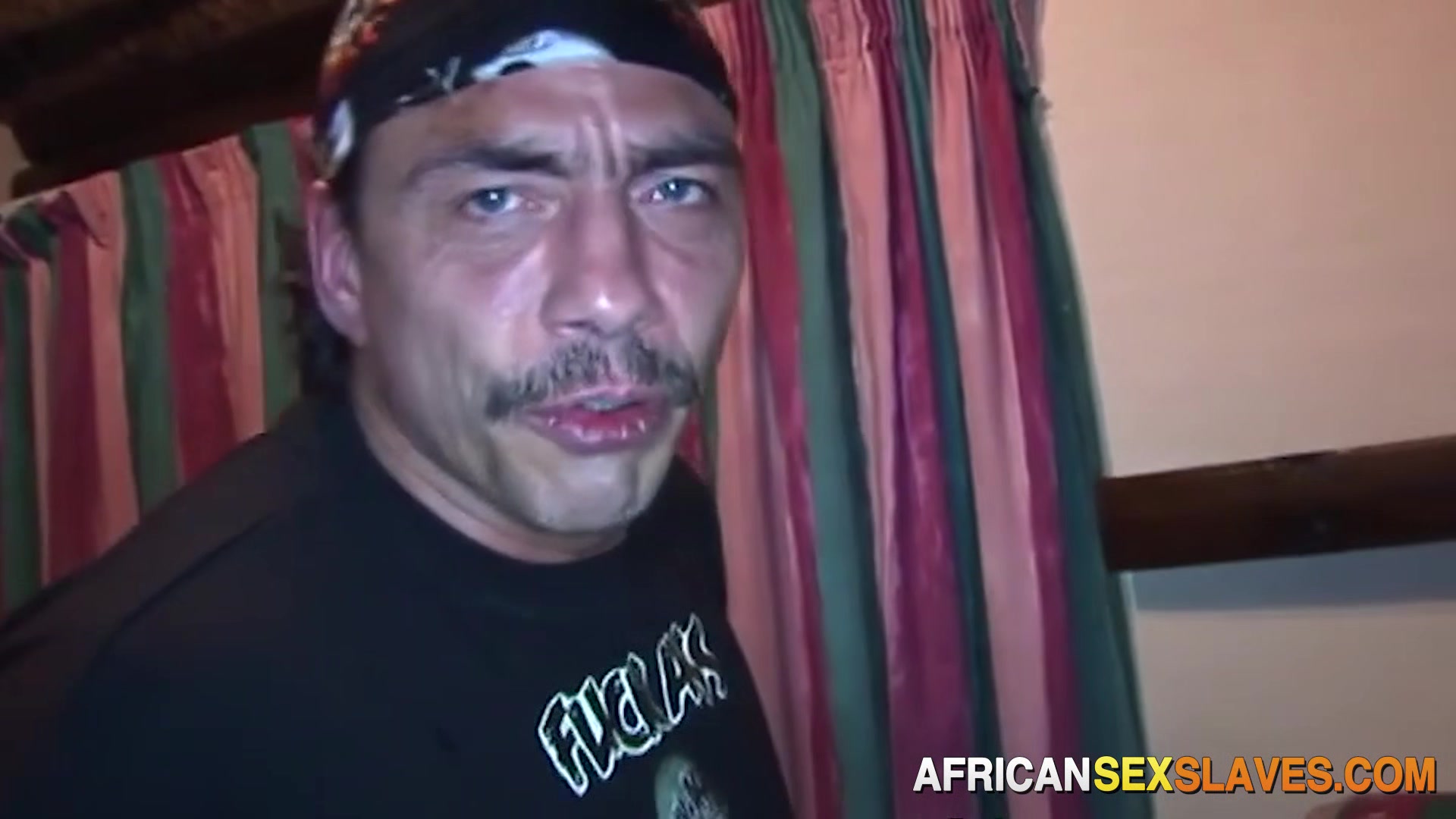 Biker gets to wet cock in african whore tight submissive holes