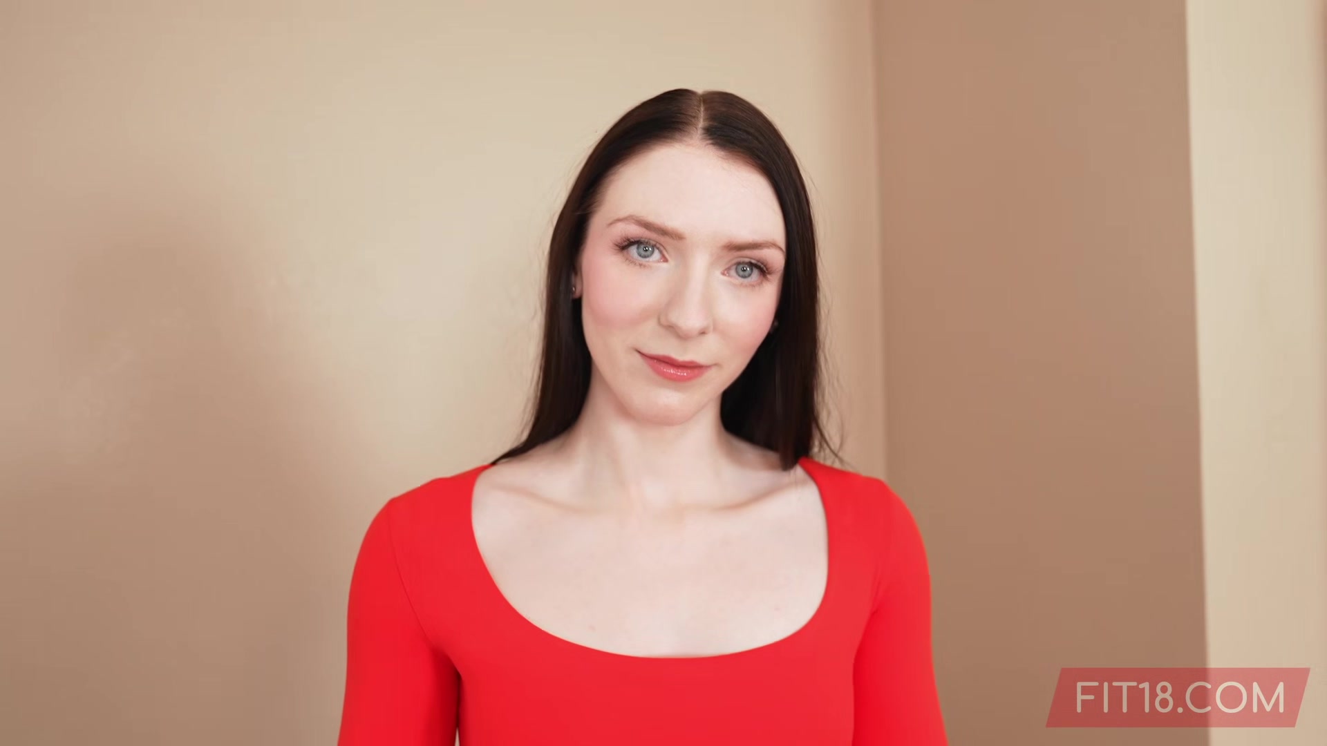 Fit18 - Celestina Blooms - Casting Blue Eye Snow White Beauty In Fire Red Bodysuit