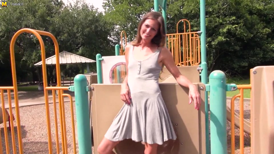 Hairy Step mom Playing With Herself At A Public Playground - MatureNL