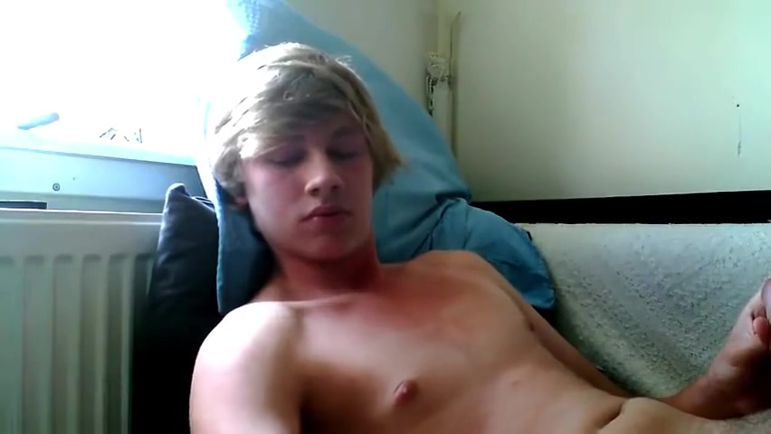 Blonde Jizz A Thick Load On His Belly
